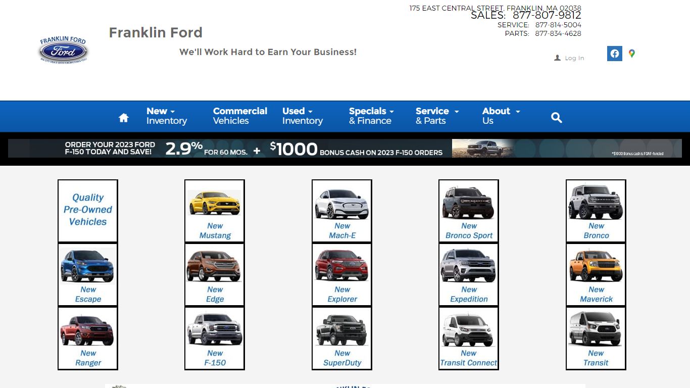 New Ford Inventory | Franklin Ford